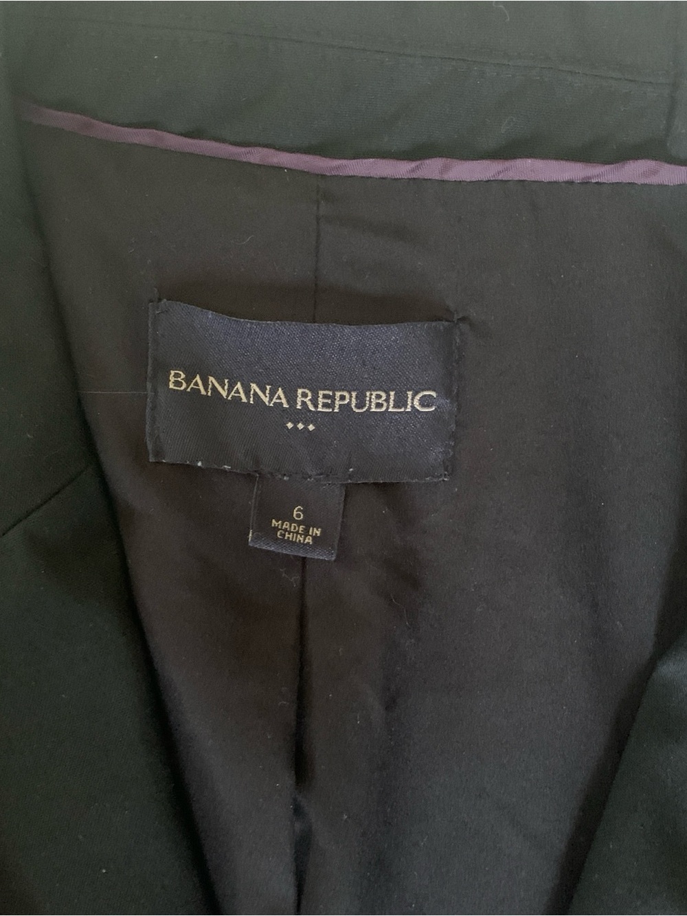 Banana Republic Black Women's Two-Button Tailored Blazer - Classic Work Jacket - Picture 5 of 8